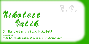 nikolett valik business card